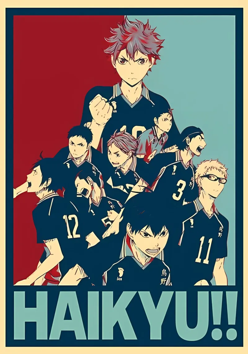 haikyu flyhigh wall art backlit film by Manh beo