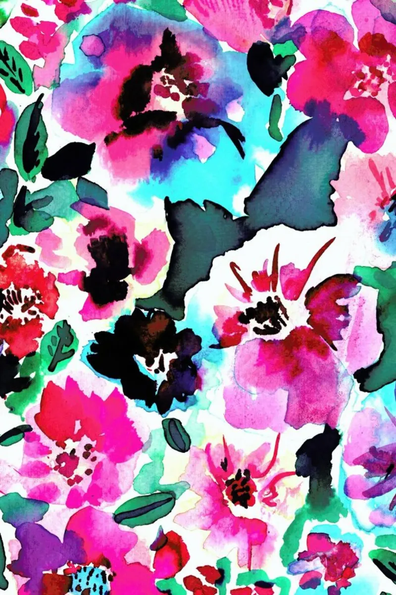 Zoe Floral Pink canvas by Amy Sia