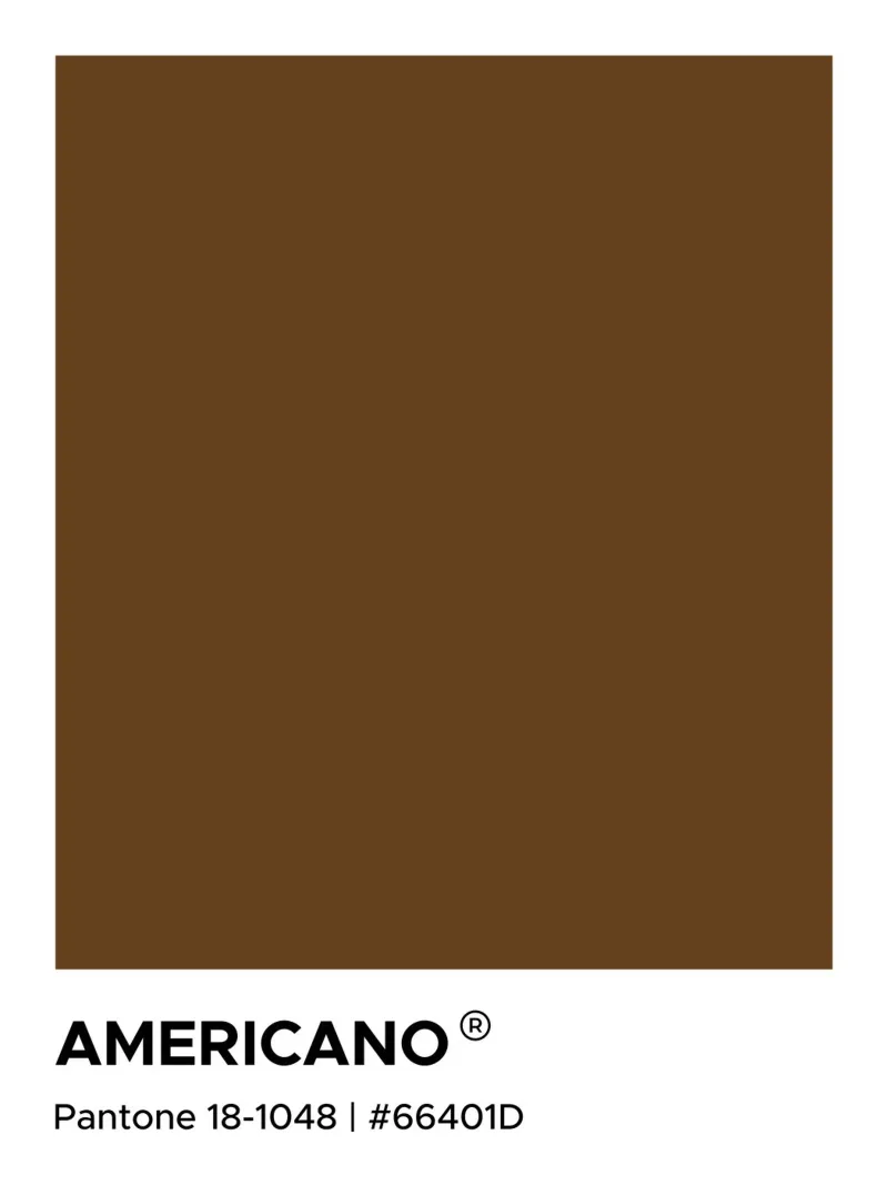Caffè Americano Pantone poster con telaio in legno da Paigaam Studio