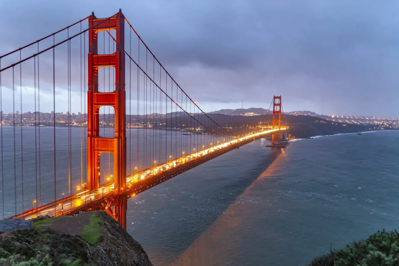 Golden Gate Brücke in San Francisco, carta hahnemühle da Reisefotografie - Bilder aus aller Welt
