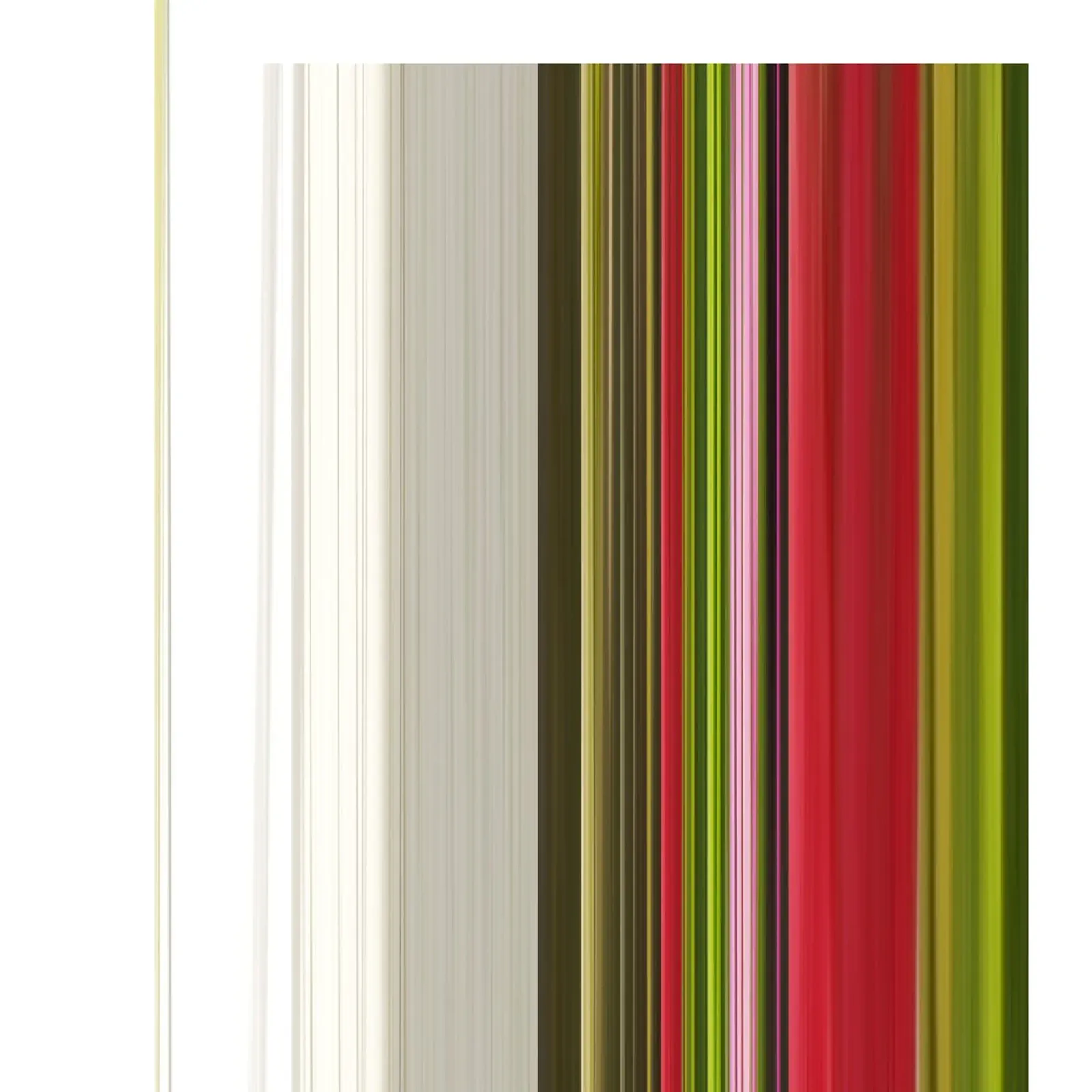 the stripes of the day · green red poster con telaio in alluminio da Marko Köppe