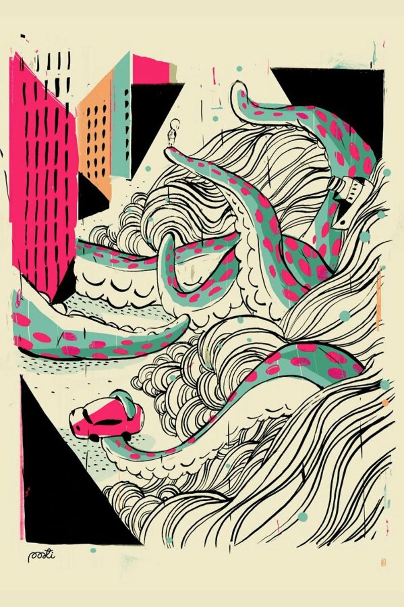Giants Pulpo poster de Pietari Posti