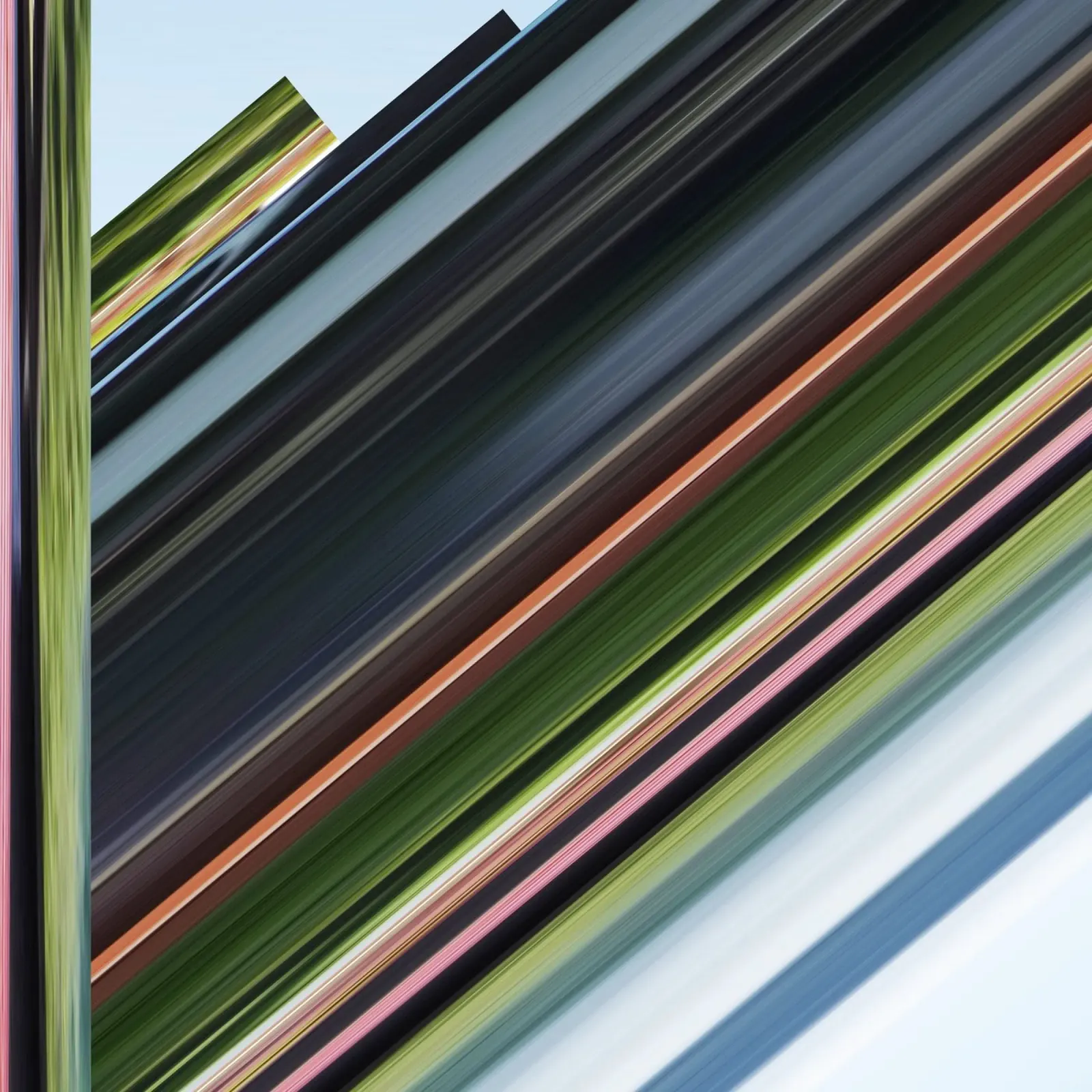the stripes of the day · diagonale poster con telaio in alluminio da Marko Köppe