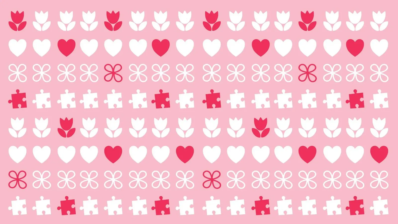Disegno di San Valentino. Colori rosa e bianco, simboli d'amore poster con telaio in plastica da CreatedbySon