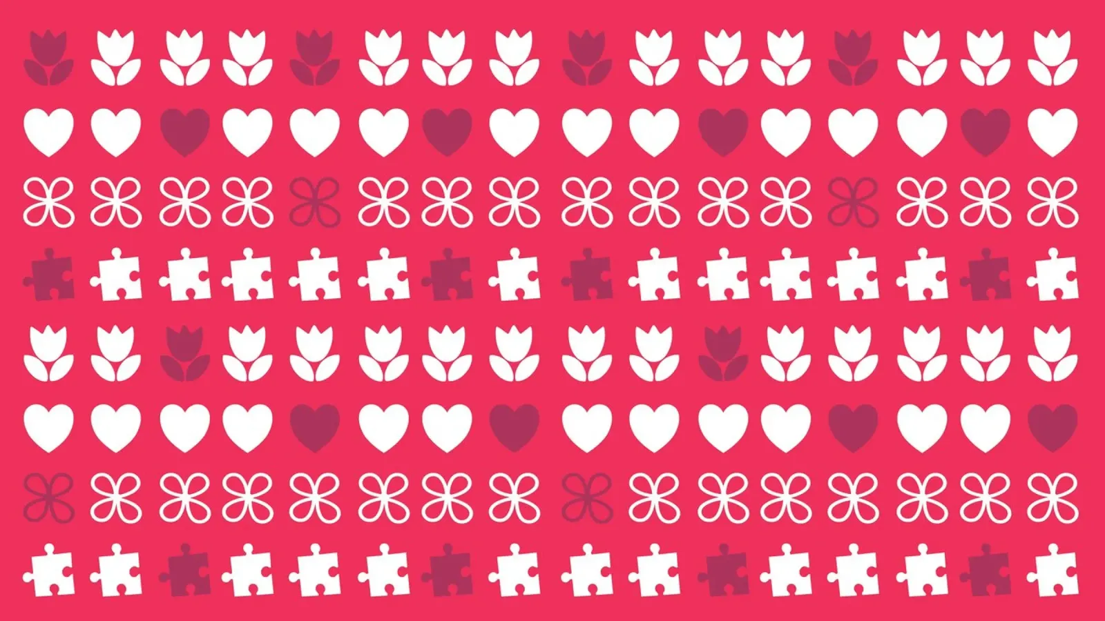 Disegno di San Valentino. Colore viola, rosa e bianco. Romantico poster con telaio in alluminio da CreatedbySon