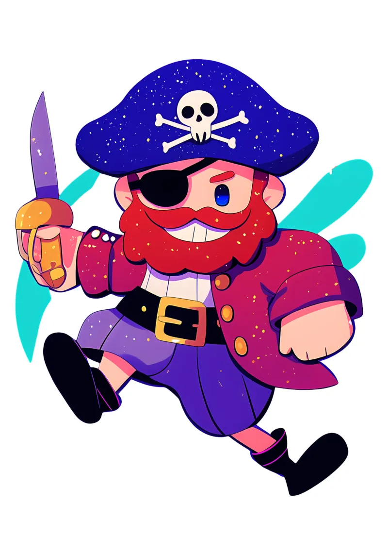 Pirates Cartoon Illustration Trending Now canvas by Urban Life