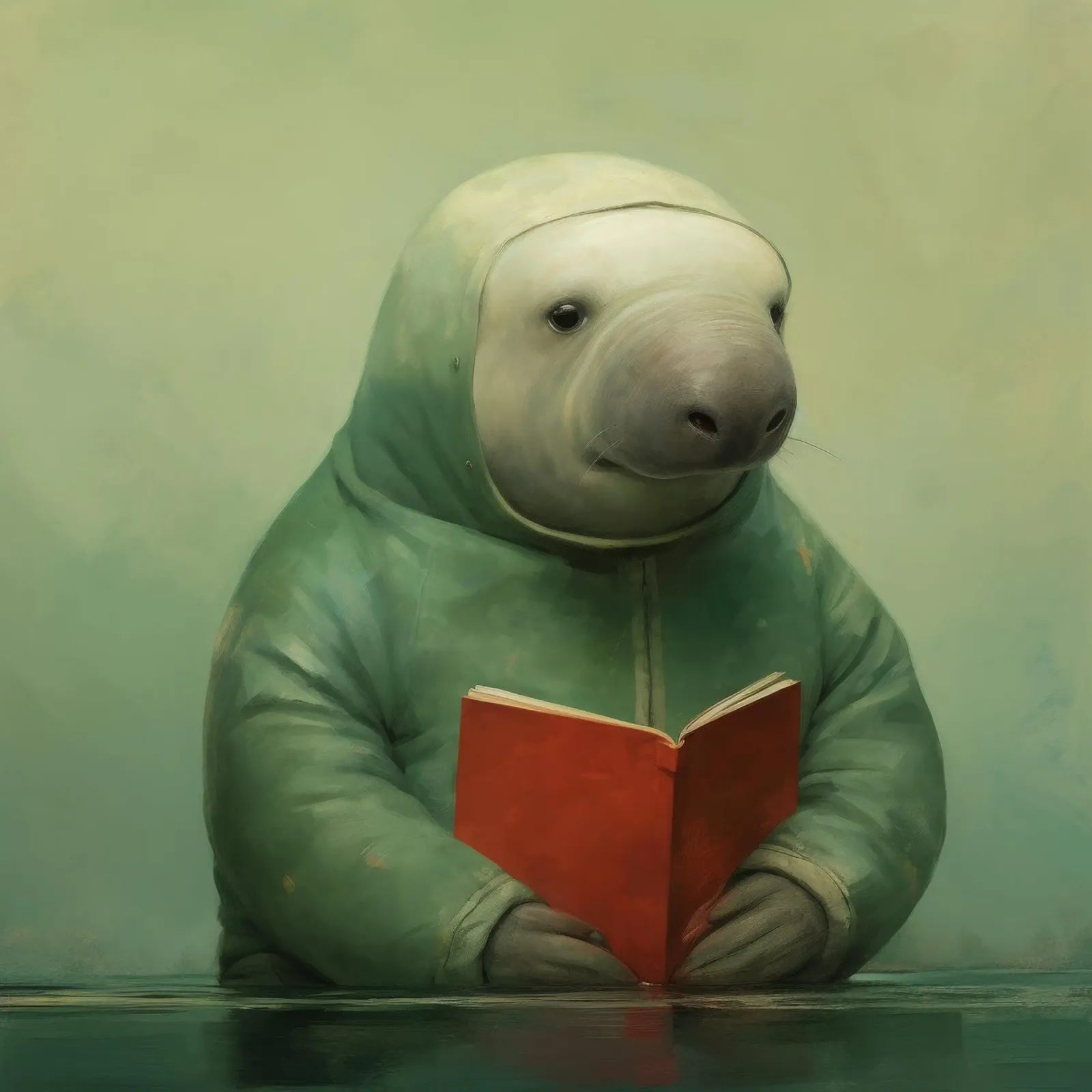 Manatee minimo 1 tela da Minimal Animal Art