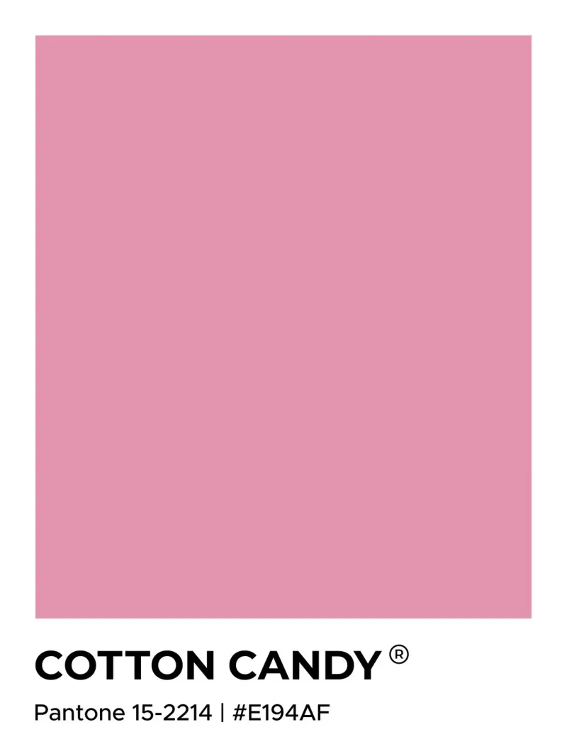 Zucchero filato Pantone poster con telaio in alluminio da Paigaam Studio