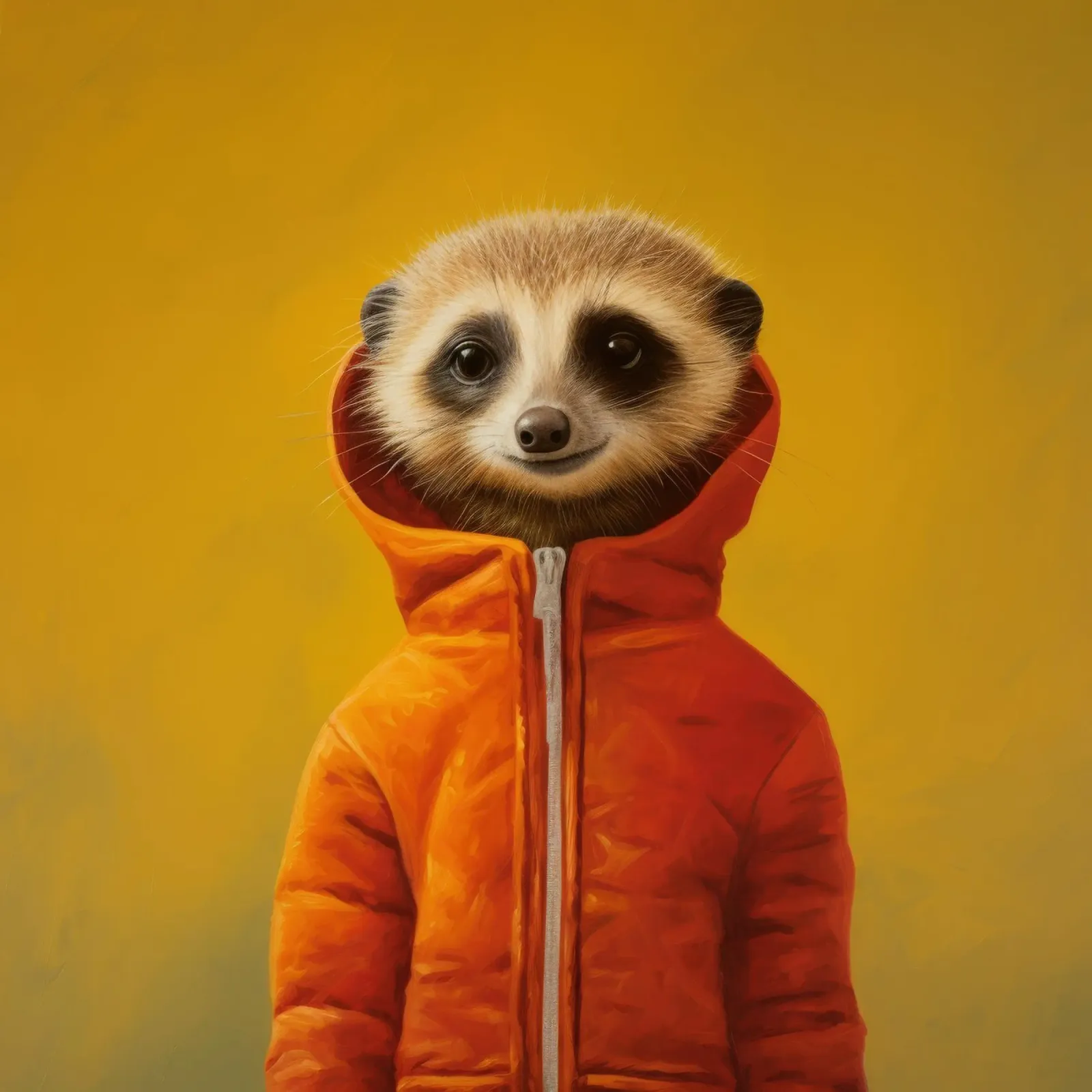 Meerkat minimo 3 pellicola backlit da Minimal Animal Art