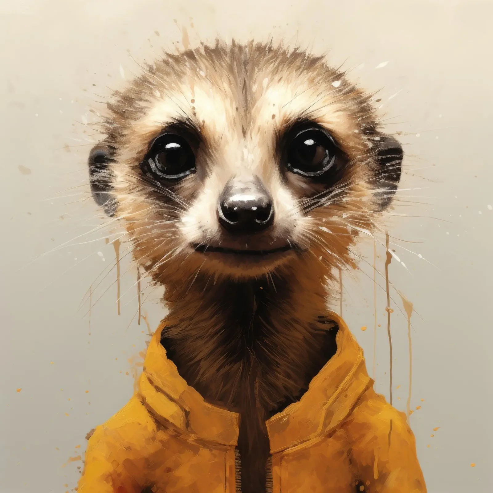 Meerkat minimo 1 pellicola backlit da Minimal Animal Art