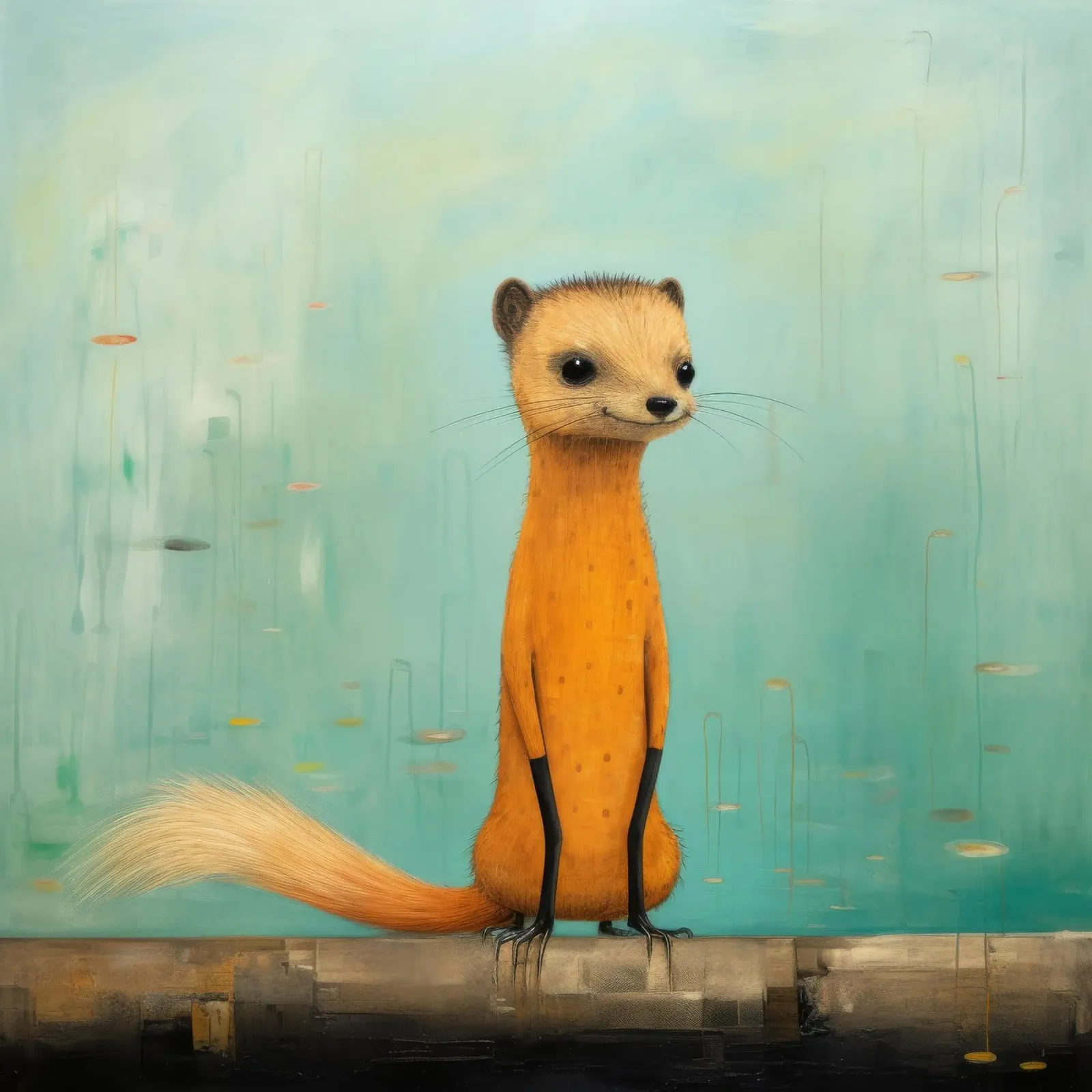 Minimal Mongoose 4 Hahnemühle von Minimal Animal Art