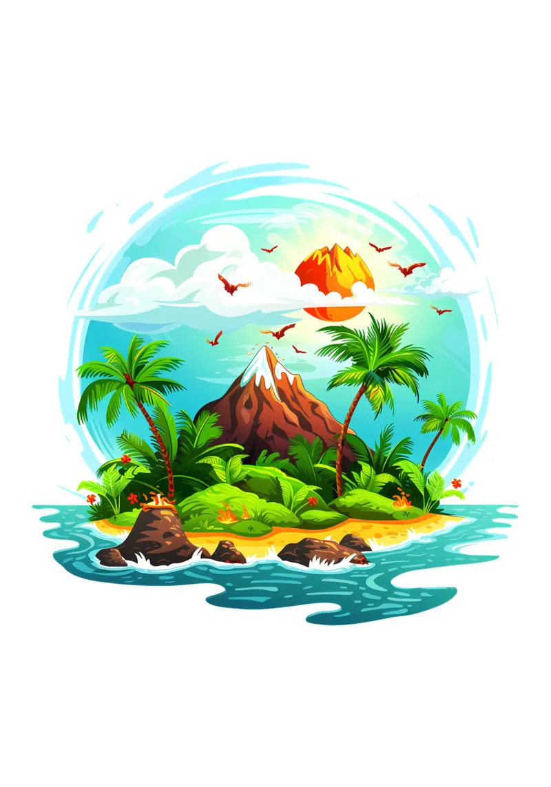 Isola tropicale di tendenza ora carta hahnemühle da Urban Life