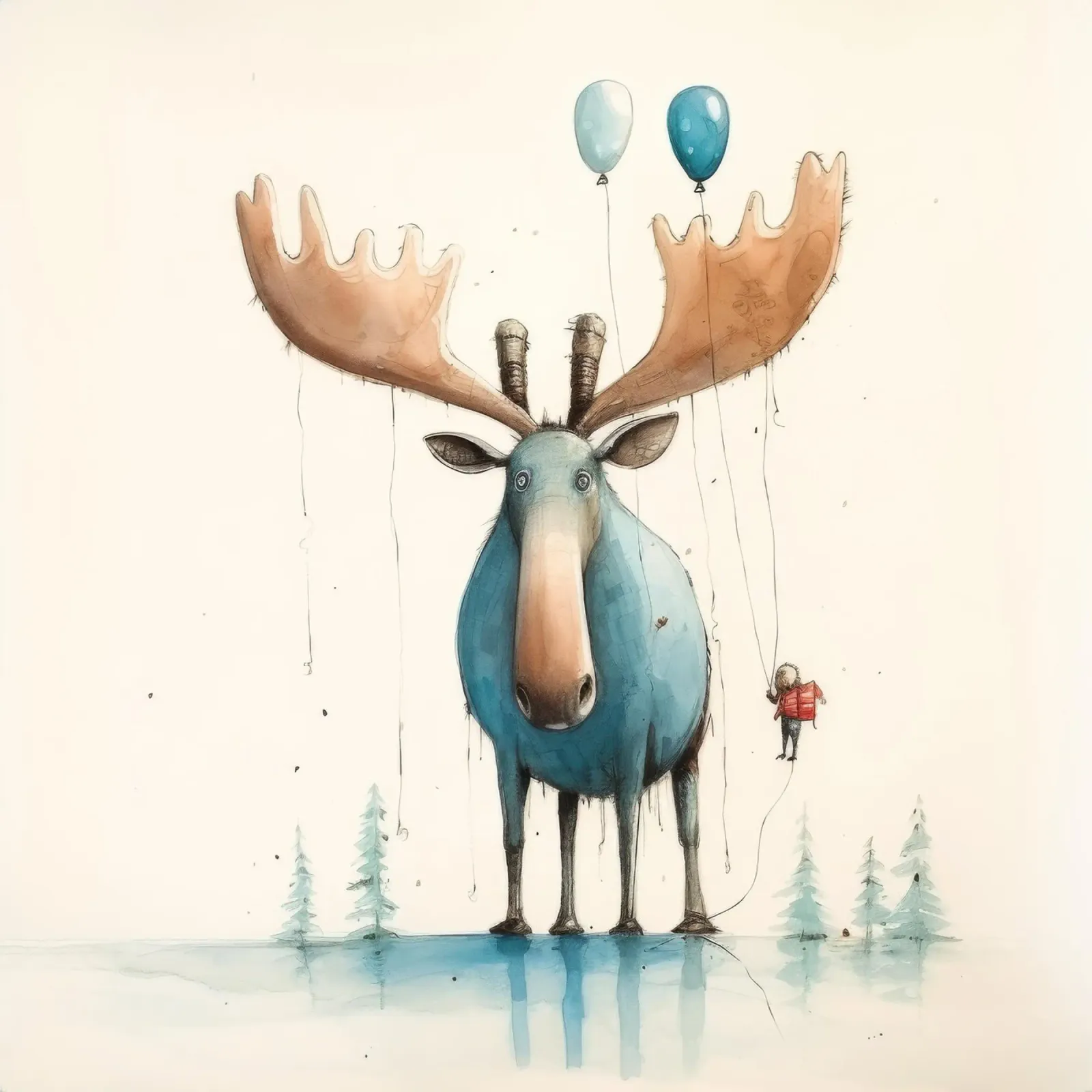 Alce Minimo 3 plexiglass da Minimal Animal Art