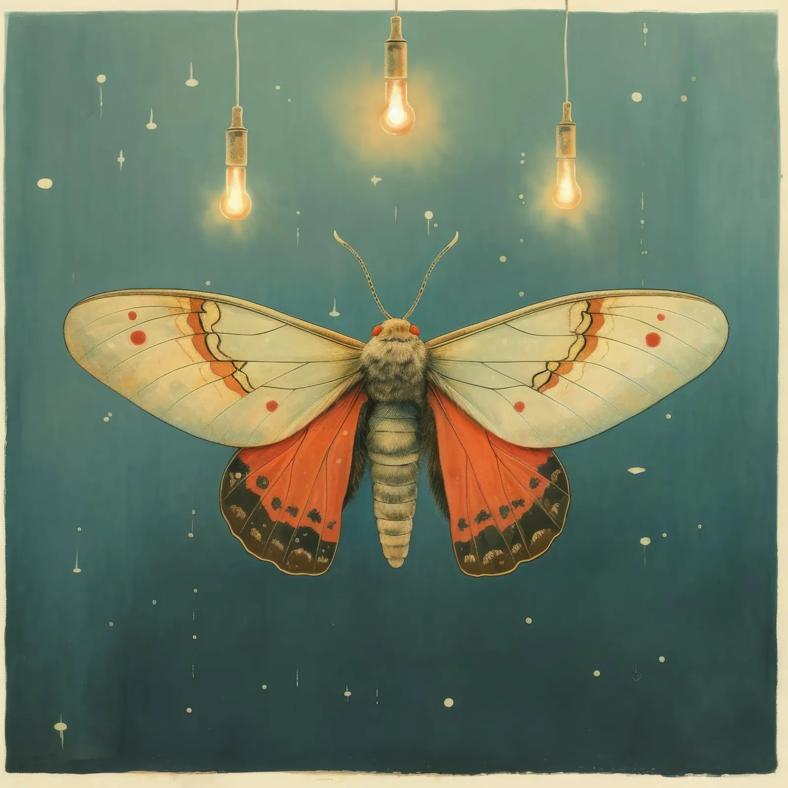 Minimal Moth 2 hahnemühle by Minimal Animal Art