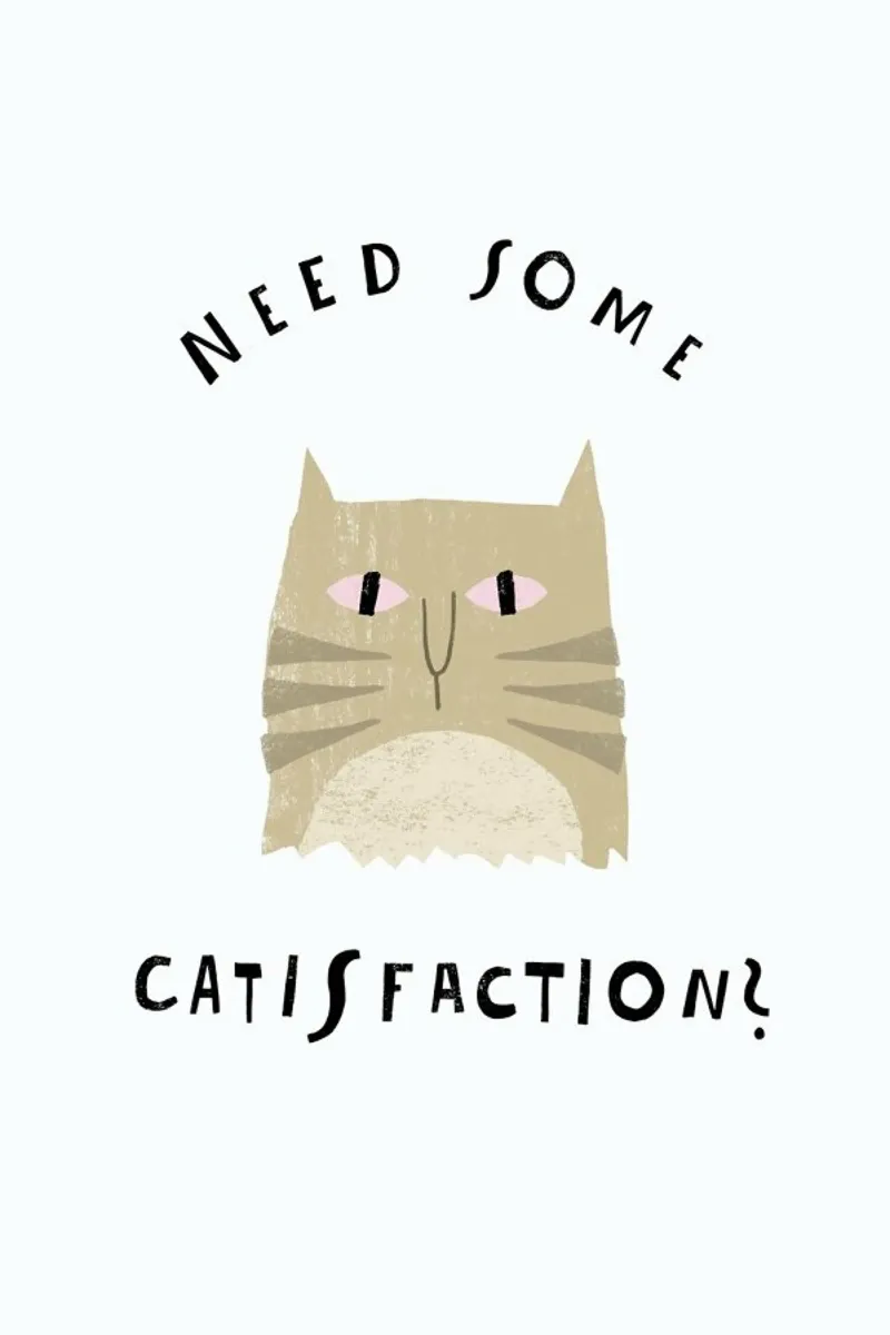 Catisfaction No. 8 poster con telaio in alluminio da typealive