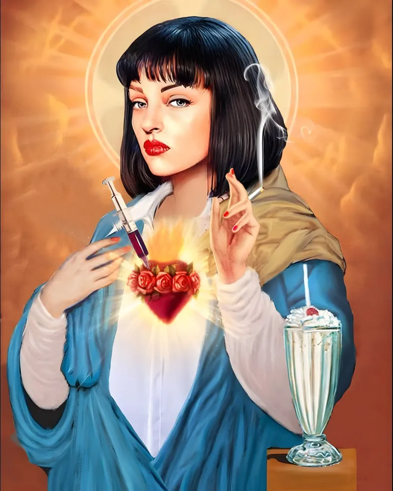 Mia Wallace from Pulp Fiction pellicola backlit da Attaboy Dsgn
