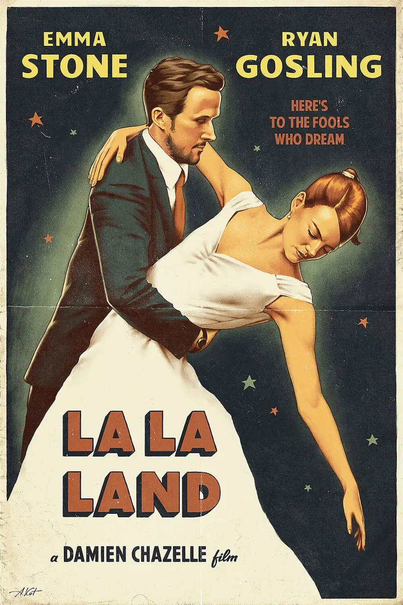 La La Land Movie poster met kunststof frame van Attaboy Dsgn