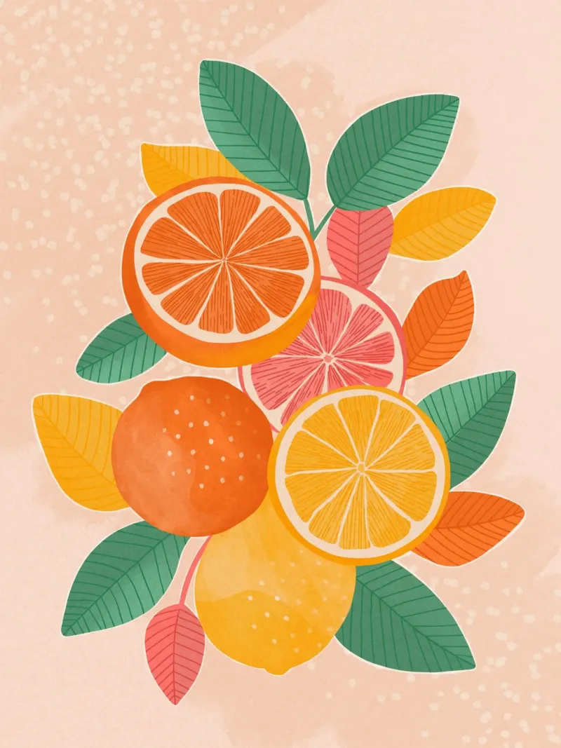 Vibrant Citrus Harmony acrylic glass by Claudia S. Design