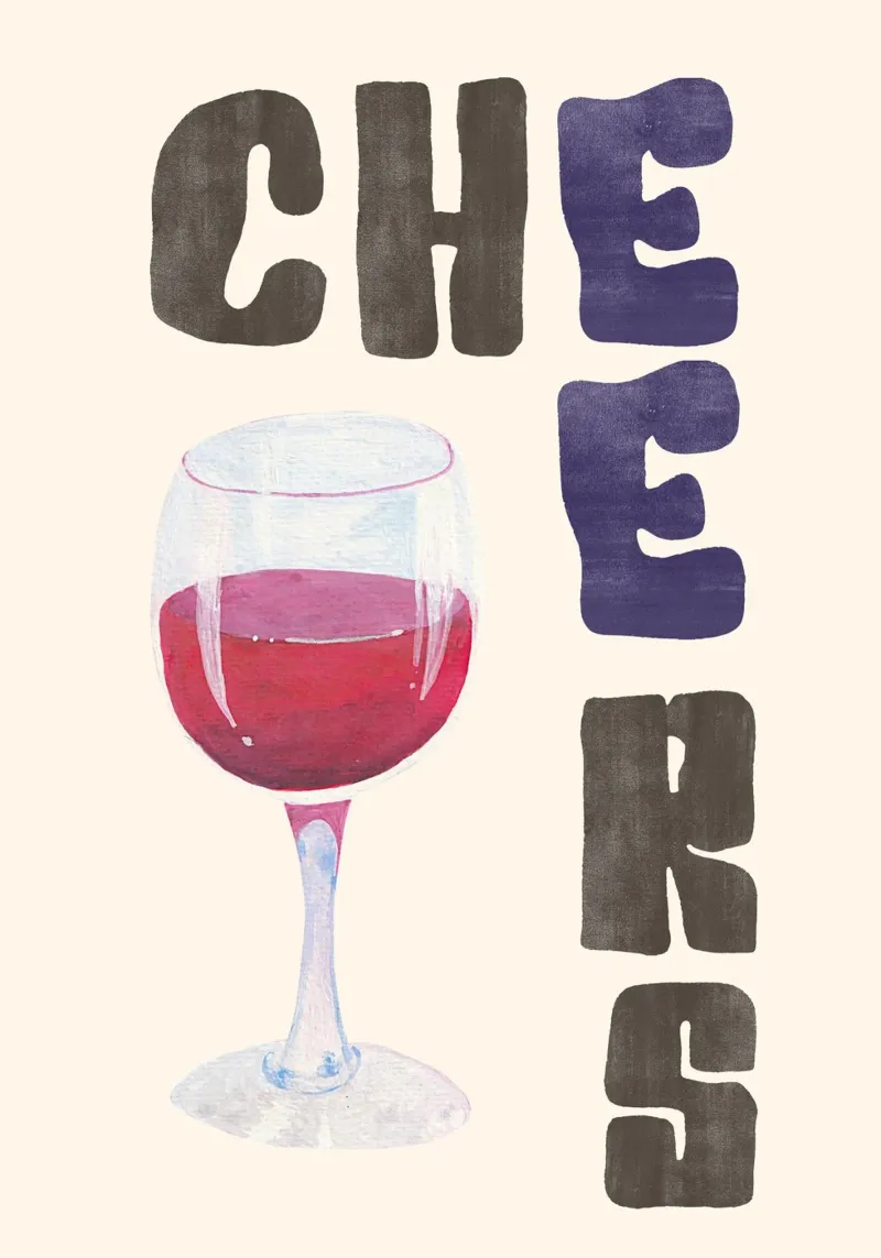 Cheers | Good Vibes Kitchen Art pellicola backlit da PrintCessStudio