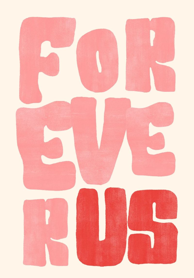Forever Us | Bold Love Statement Print Poster von PrintCessStudio