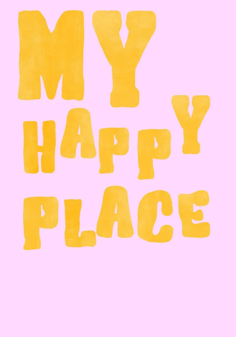 My Happy Place | Soft & Cheerful Pastel Print pellicola backlit da PrintCessStudio