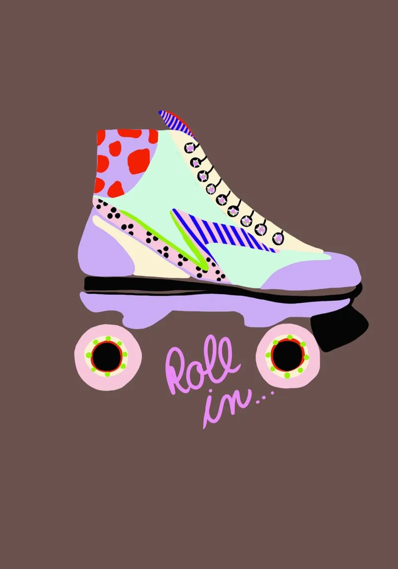Roll in Rollschuh pellicola backlit da Hej Ibiza by Ute Arnold
