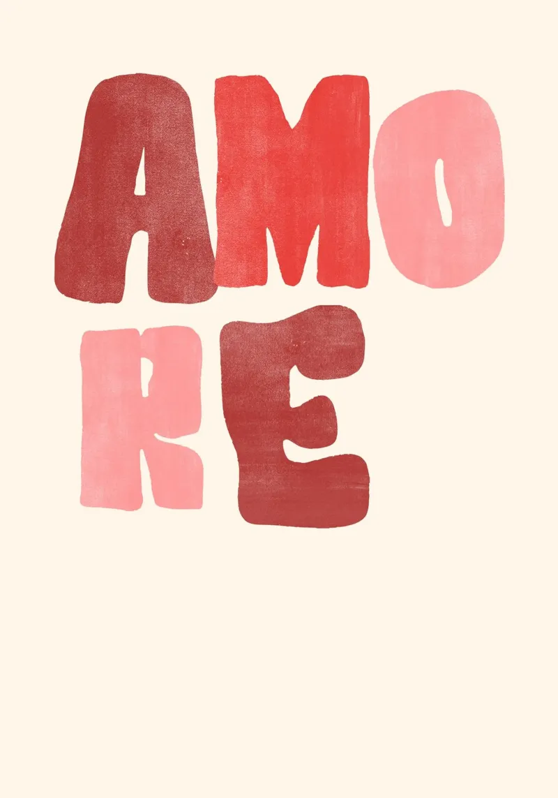 Amore | Bold Red Love Print pellicola backlit da PrintCessStudio
