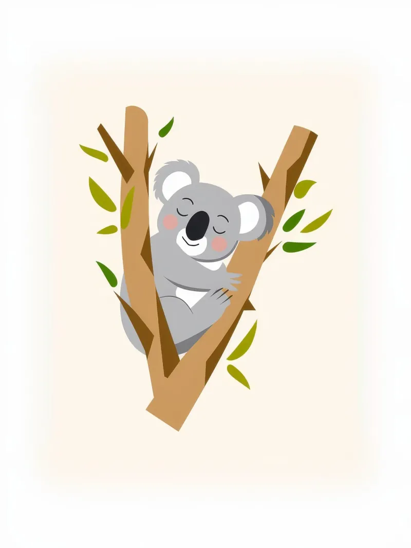 Koala Serenity pellicola backlit da Artie Shifa