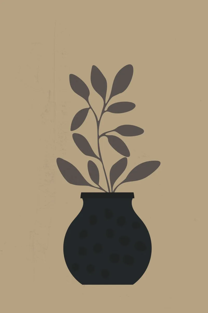 pianta in vaso carta hahnemühle da STUDIO 4H37
