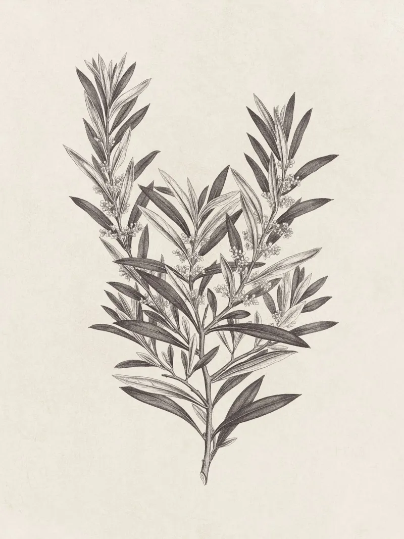 Olive Branch Sketch no. 4 alluminio dibond da apoloprints