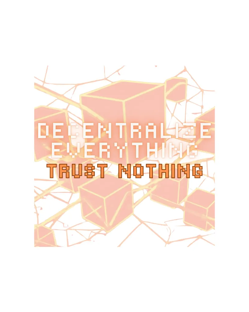 Dezentralized_Everything_BTC poster with plastic frame by Crypto_Jungle