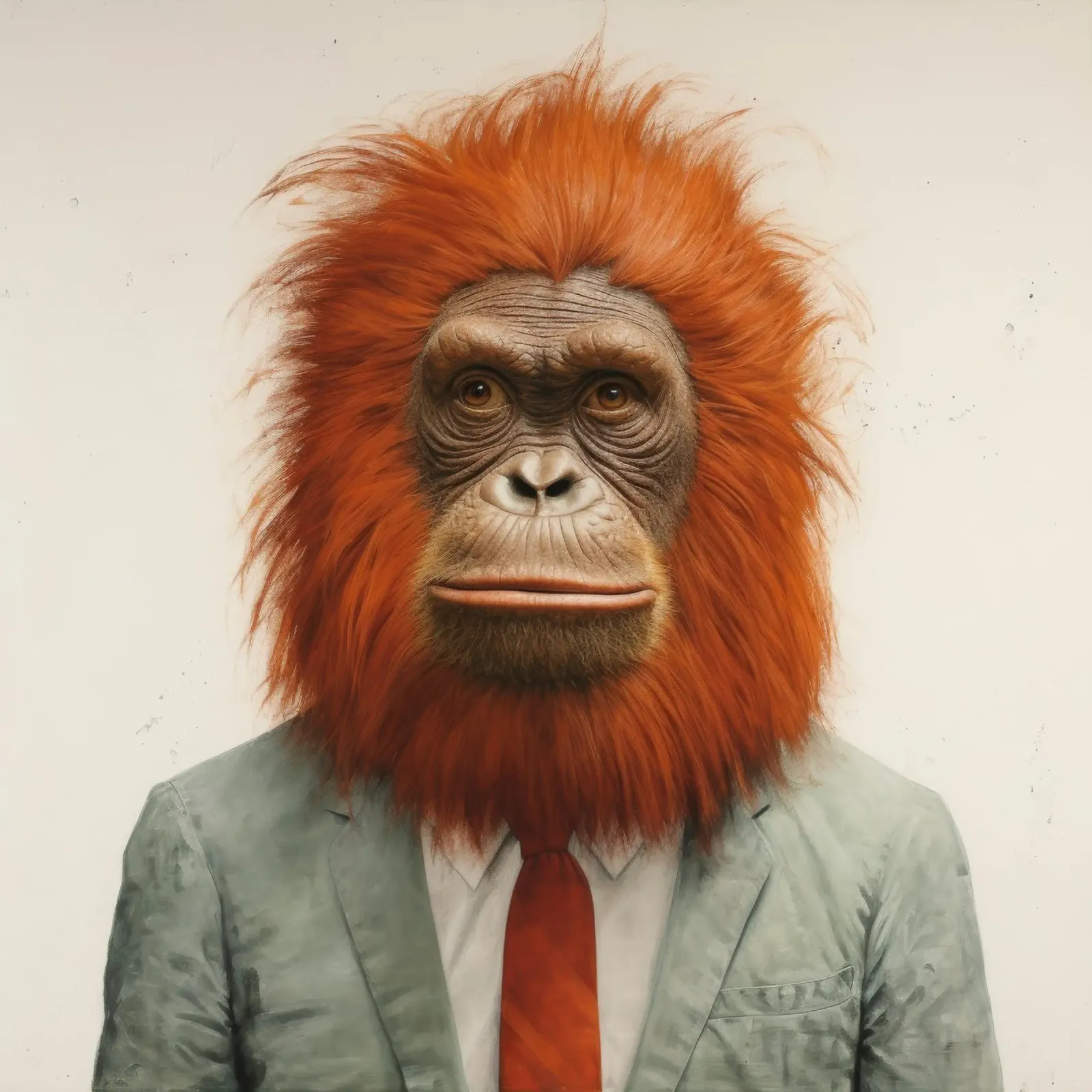 Orangutan Minimo 1 pellicola backlit da Minimal Animal Art