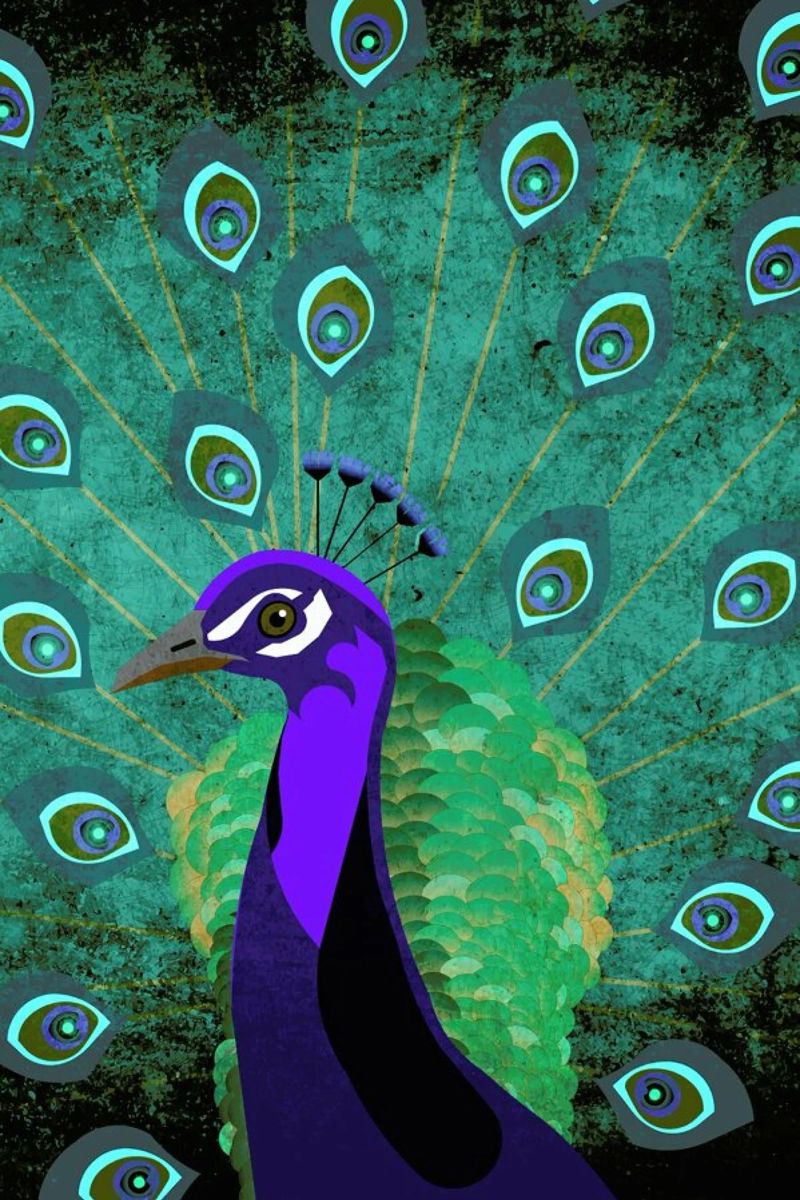 Pfau poster by Sabrina Ziegenhorn