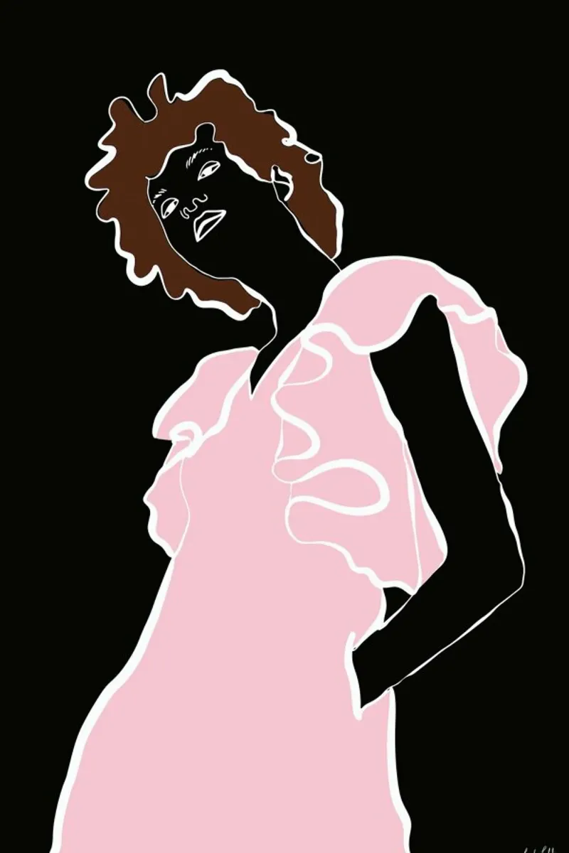 Curly Girl acrylic glass by Linda Gobeta