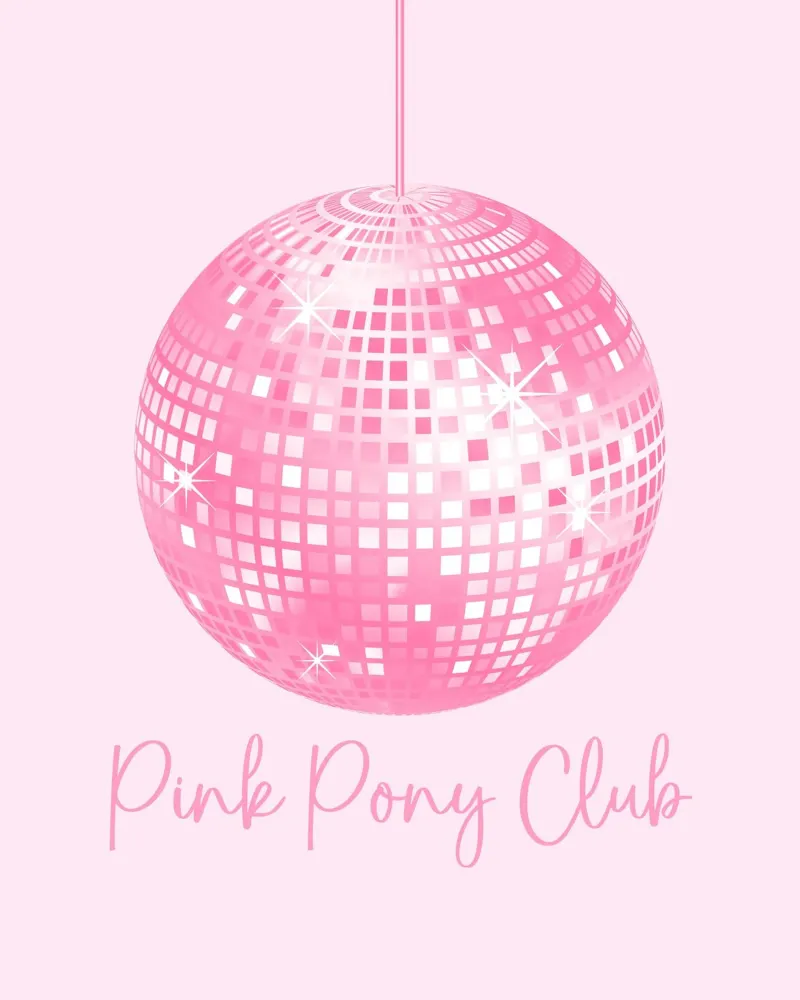 Disco Ball, Pink Pony Club, Chappell Roan Arte murale di tendenza poster da Coquette Club