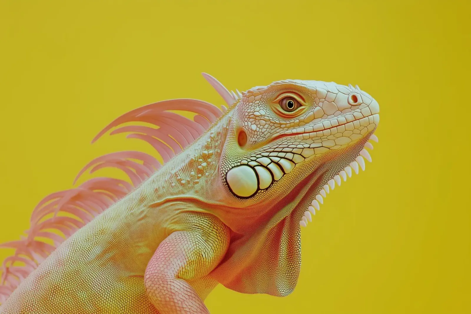 Ritratto di iguana gialla pellicola backlit da Carinaprint