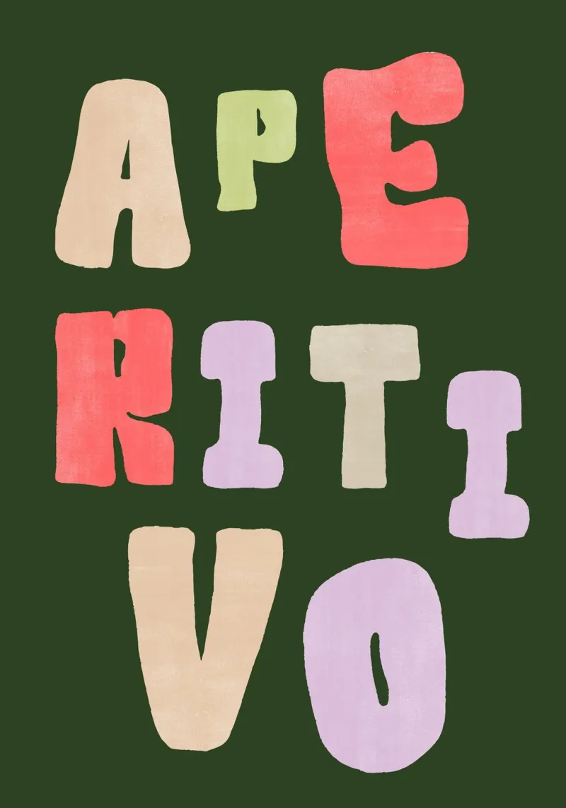 Aperitivo | Bold & Stylish Italian Vibes Print alluminio dibond da PrintCessStudio