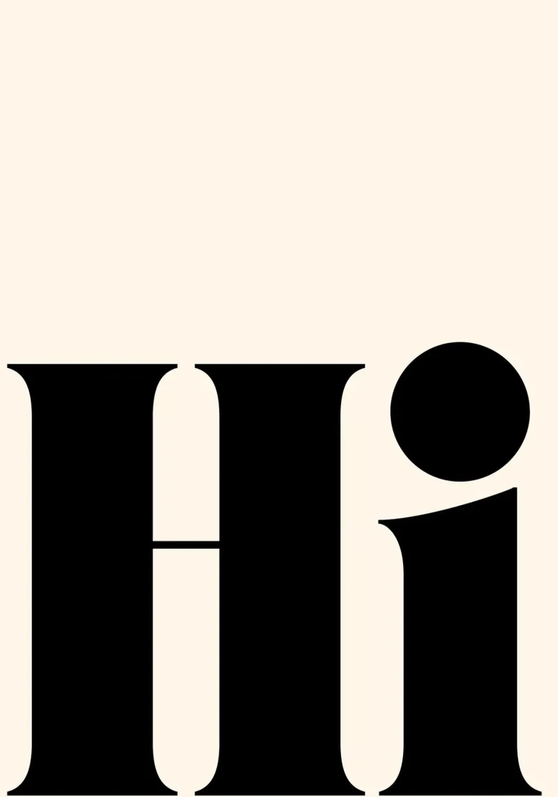 Hi | Bold & Minimalist Statement Print | Typography acrylic glass by PrintCessStudio