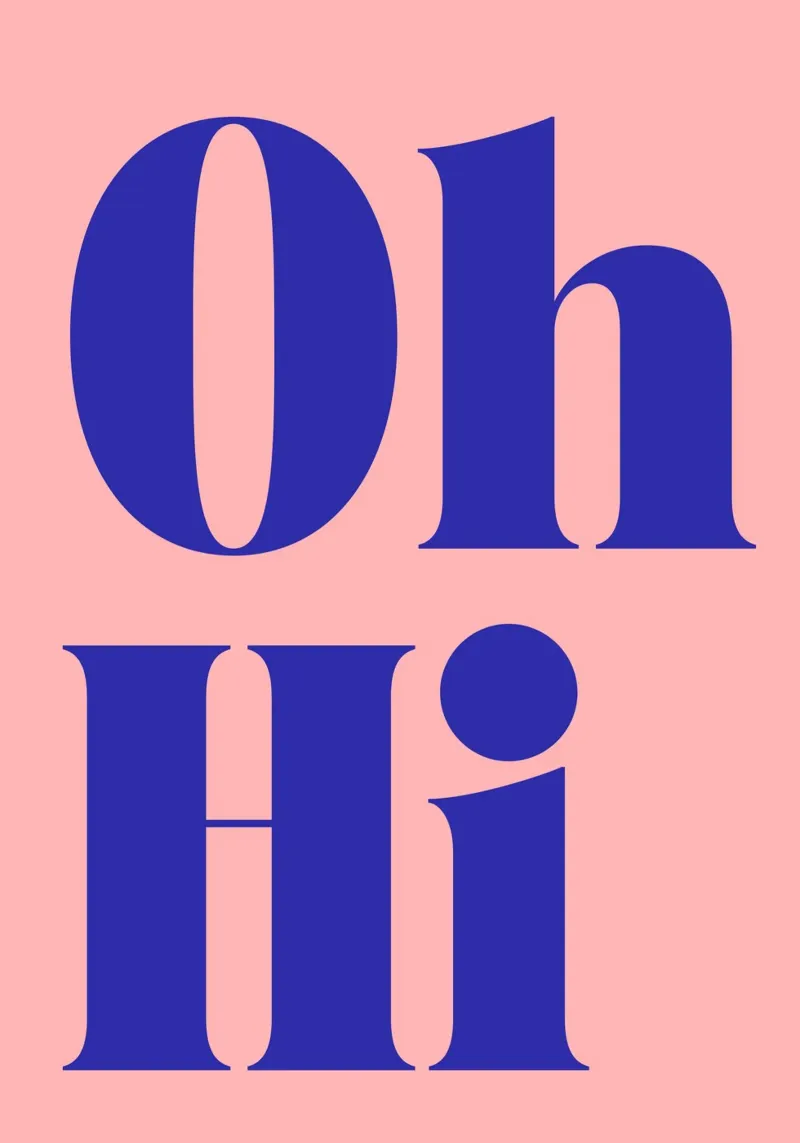 Oh, Hi | Bold & Playful Greeting Print carta hahnemühle da PrintCessStudio