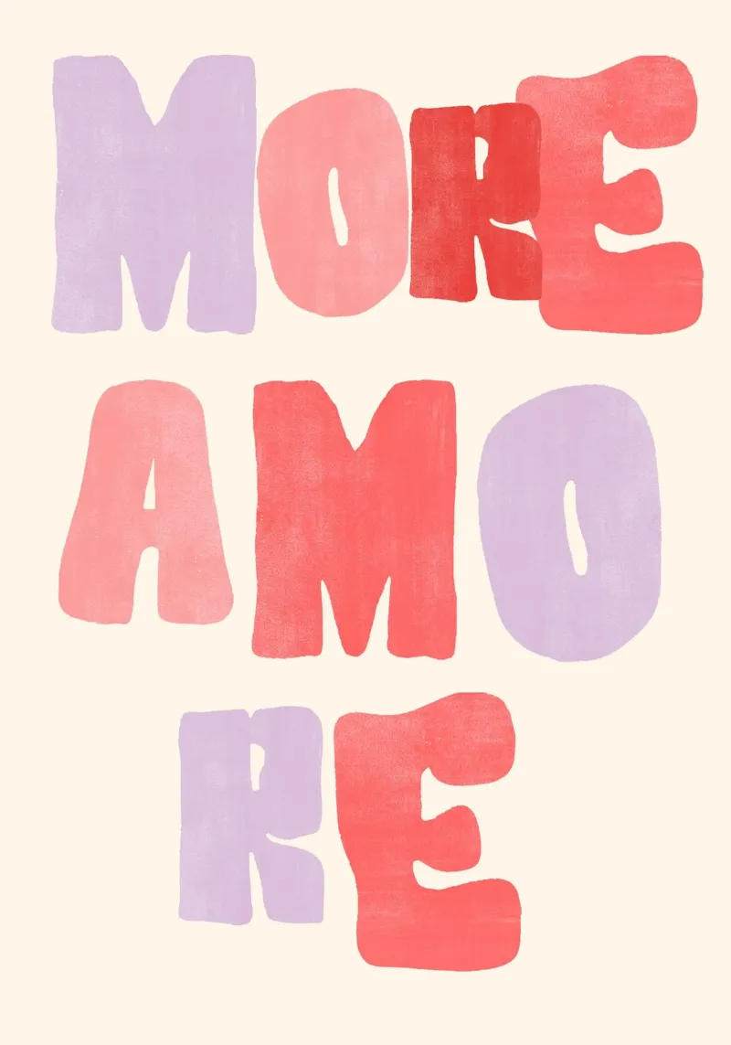 More Amore | Bold & Passionate Love Print pellicola backlit da PrintCessStudio