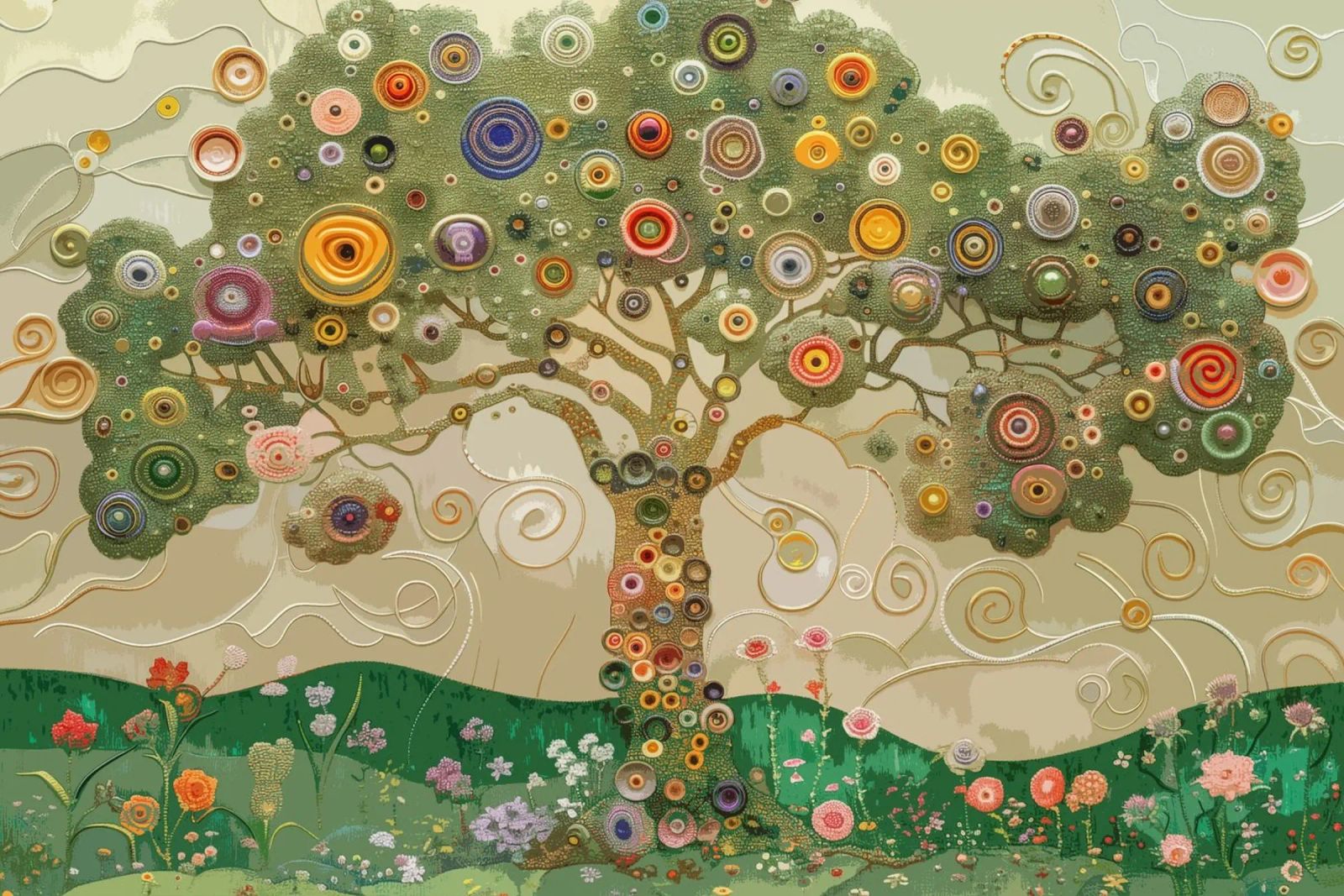 Arbre de vie coloré poster de Carinaprint