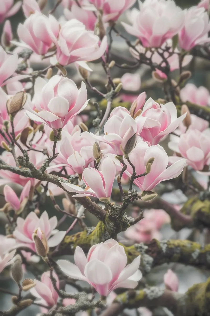 Magia dei fiori di magnolia pellicola backlit da Carinaprint
