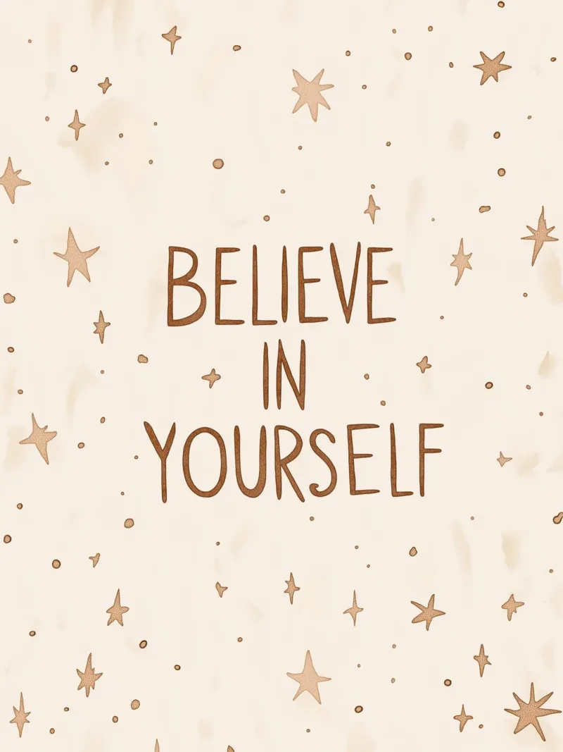 Believe in Yourself Poster - Motivation for children's rooms alu-dibond by KidzStudio