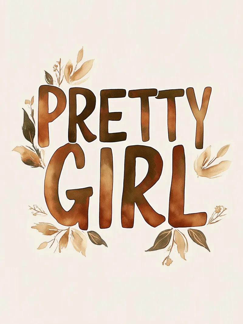 Pretty Girl Kunstdruck – Perfekte Deko für Mädchenzimmer poster con telaio in alluminio da KidzStudio