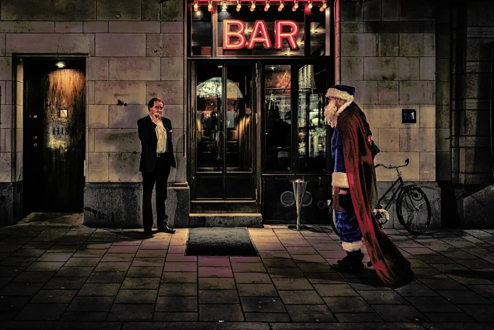 Supersanta - Martin Johansson poster con telaio in legno da Pictufy