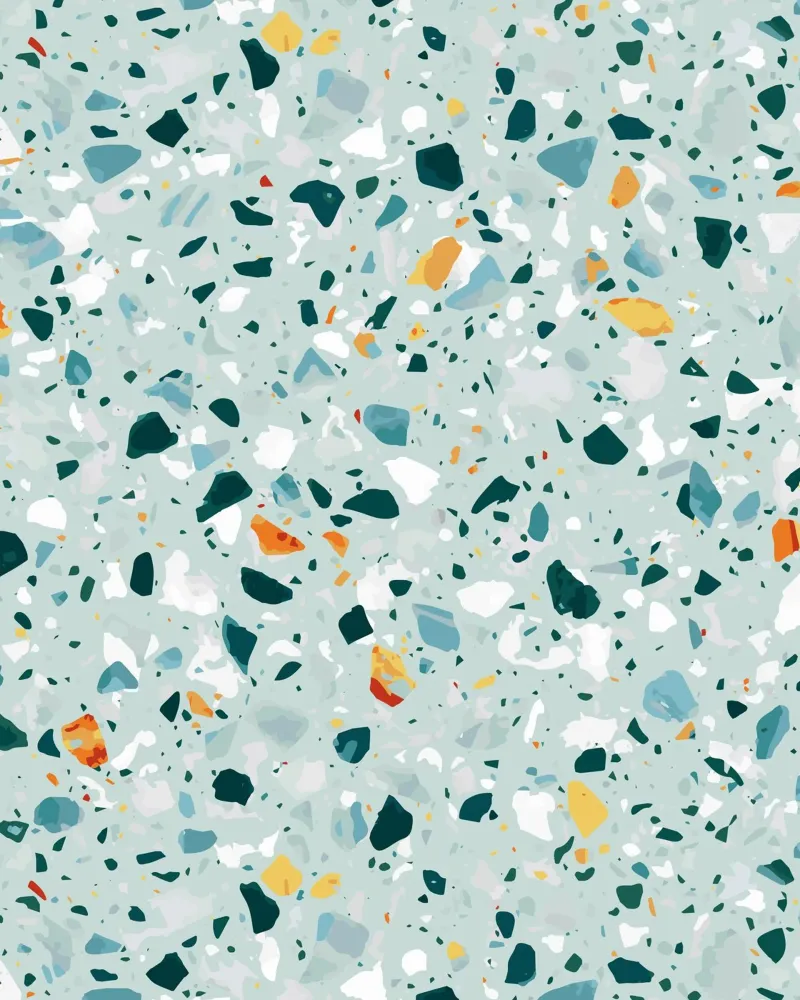 Mint Terrazzo | Abstract Pastel Speckles Confetti Pattern pellicola backlit da 83oranges