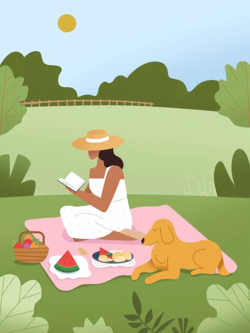 Picknick-Glück Poster von Artie Shifa