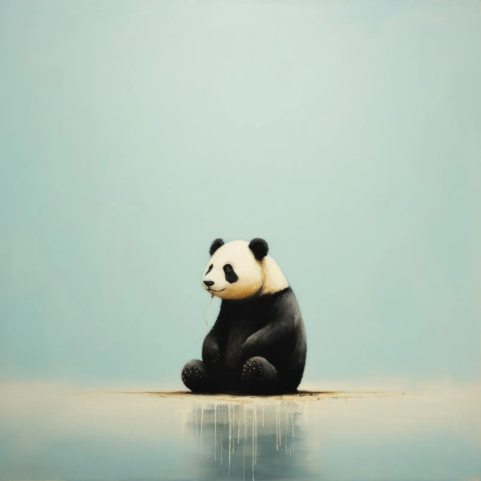 Panda minimale 3 carta hahnemühle da Minimal Animal Art