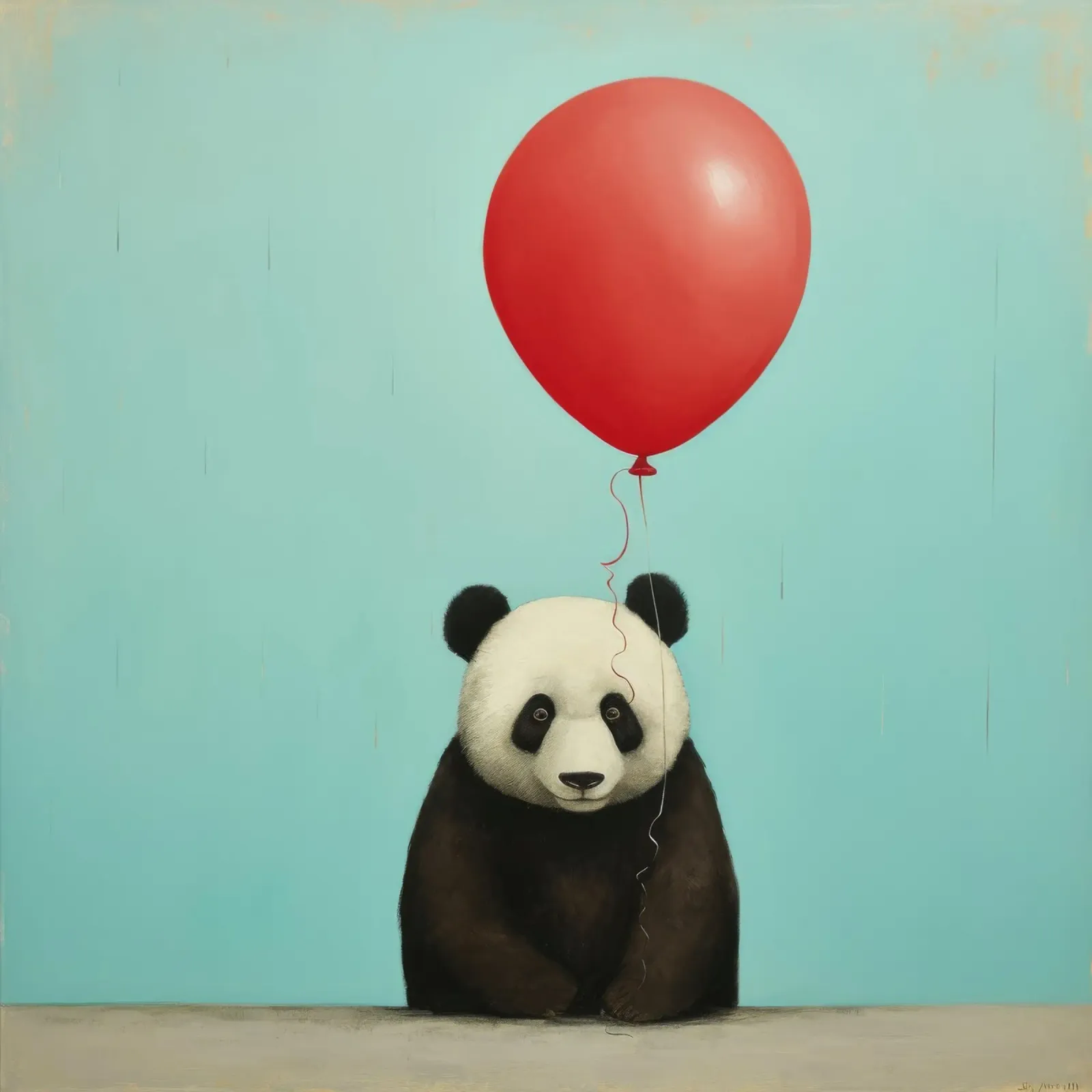 Orso panda minimale 3 pellicola backlit da Minimal Animal Art