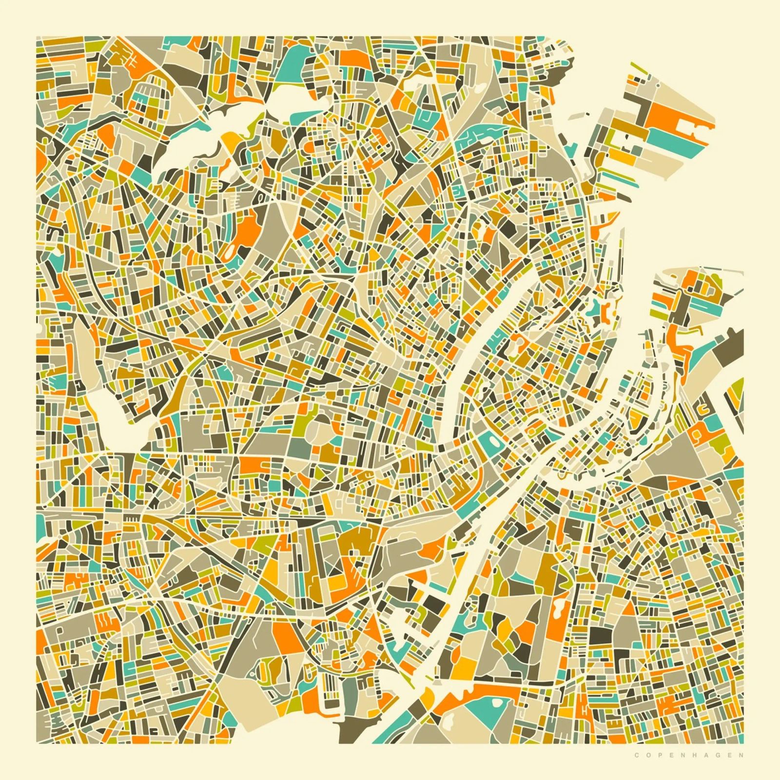 Copenhagen Map poster by Jazzberry Blue